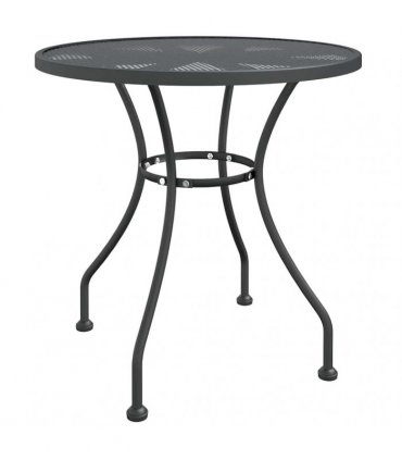 vidaXL Garden Table Ø80x72 cm Expanded Metal Mesh Anthracite