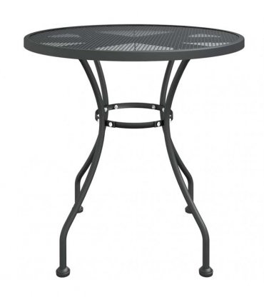 vidaXL Garden Table Ø80x72 cm Expanded Metal Mesh Anthracite