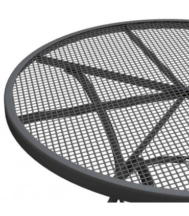 vidaXL Garden Table Ø80x72 cm Expanded Metal Mesh Anthracite