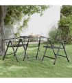 vidaXL Garden Table 60x60x72 cm Expanded Metal Mesh Anthracite