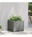 vidaXL Garden Raised Bed PP Stone Grey 43x43x35 cm