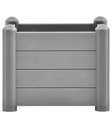 vidaXL Garden Raised Bed PP Stone Grey 43x43x35 cm