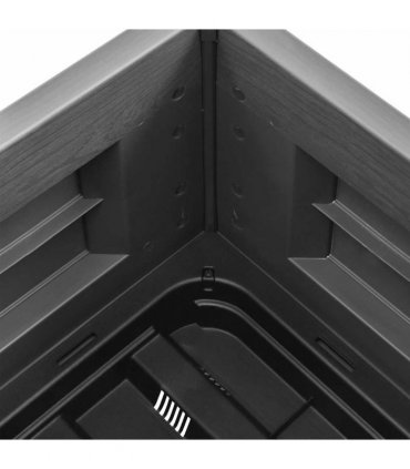 vidaXL Garden Raised Bed PP Stone Grey 43x43x35 cm