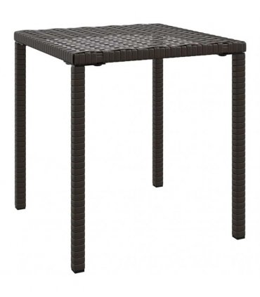 vidaXL Sun Loungers 2 pcs with Table Poly Rattan Brown