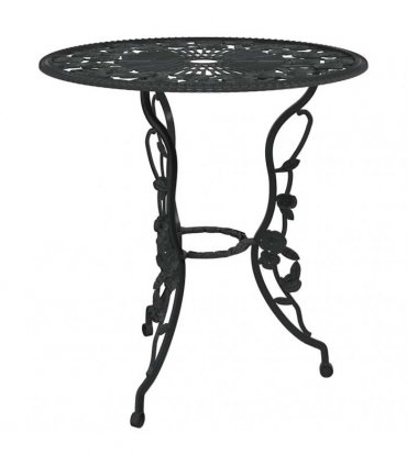 vidaXL 3 Piece Bistro Set Cast Aluminium Black