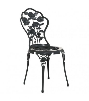vidaXL 3 Piece Bistro Set Cast Aluminium Black