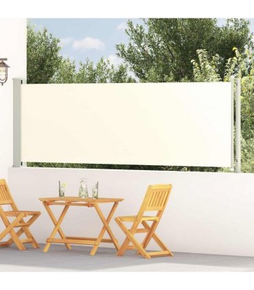 vidaXL Patio Retractable Side Awning 117x614 cm Cream