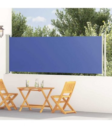 vidaXL Patio Retractable Side Awning 117x614 cm Blue