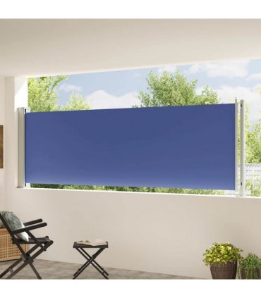 vidaXL Patio Retractable Side Awning 117x614 cm Blue