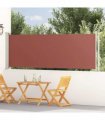 vidaXL Patio Retractable Side Awning 117x614 cm Brown