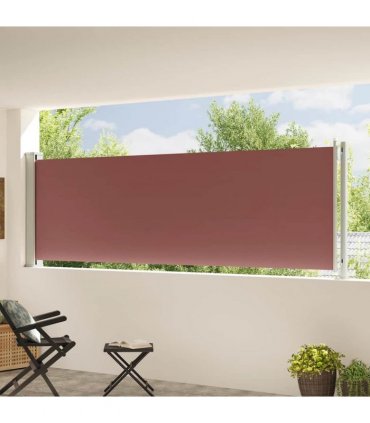 vidaXL Patio Retractable Side Awning 117x614 cm Brown