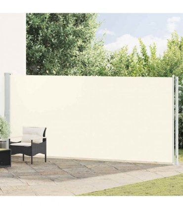 vidaXL Patio Retractable Side Awning 180x614 cm Cream