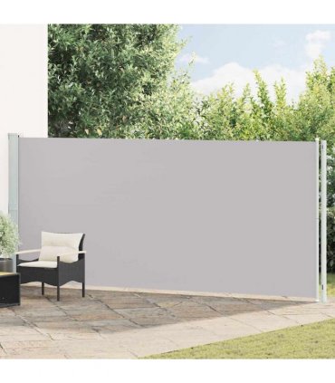 vidaXL Patio Retractable Side Awning 180x614 cm Grey