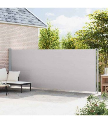 vidaXL Patio Retractable Side Awning 180x614 cm Grey