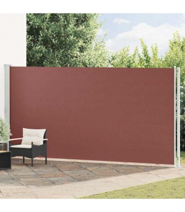 vidaXL Patio Retractable Side Awning 200x614 cm Brown