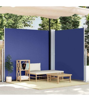 vidaXL Retractable Side Awning Blue 220x600 cm