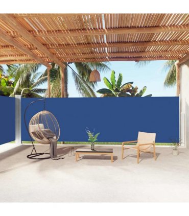 vidaXL Retractable Side Awning Blue 180x1000 cm