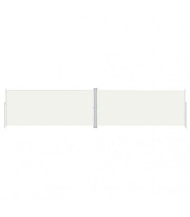vidaXL Retractable Side Awning Cream 220x1000 cm