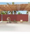 vidaXL Retractable Side Awning Brown 220x1200 cm