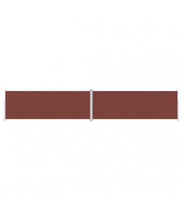 vidaXL Retractable Side Awning Brown 220x1200 cm