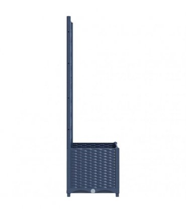 vidaXL Garden Planter with Trellis Blue Grey 40x40x136 cm PP
