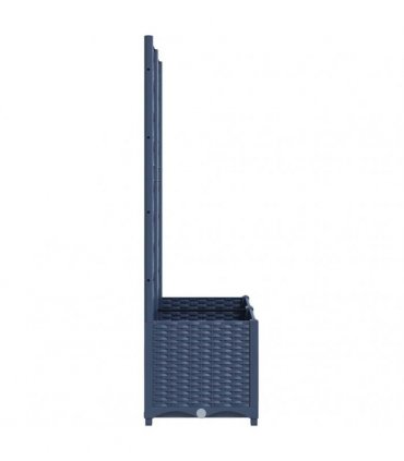 vidaXL Garden Planter with Trellis Blue Grey 80x40x136 cm PP