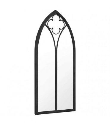 vidaXL Garden Mirror Black 70x30 cm Iron for Outdoor Use