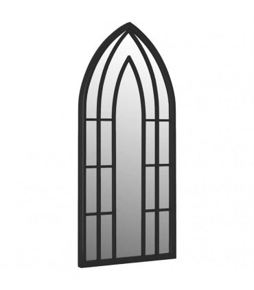 vidaXL Garden Mirror Black 70x30 cm Iron for Outdoor Use