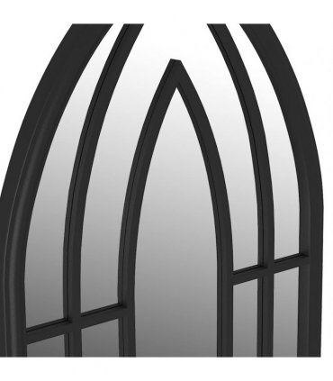 vidaXL Garden Mirror Black 70x30 cm Iron for Outdoor Use