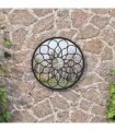 vidaXL Garden Mirror Black 40x3 cm Iron Round for Outdoor Use