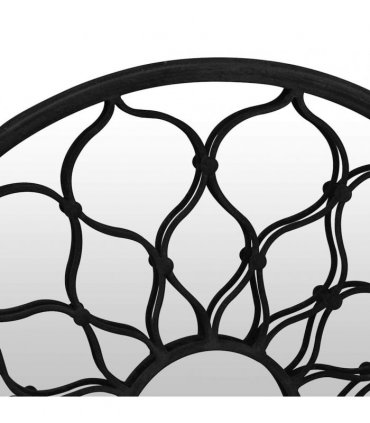 vidaXL Garden Mirror Black 40x3 cm Iron Round for Outdoor Use