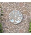 vidaXL Garden Mirror Sand 40x2,5 cm Iron Round for Outdoor Use