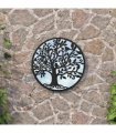 vidaXL Garden Mirror Black 40x2,5 cm Iron Round for Outdoor Use
