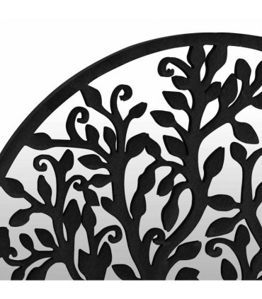 vidaXL Garden Mirror Black 40x2,5 cm Iron Round for Outdoor Use