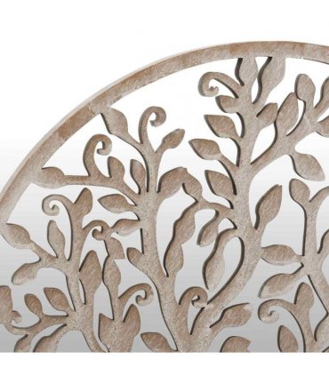 vidaXL Garden Mirror Sand 60x2,5 cm Iron Round for Outdoor Use