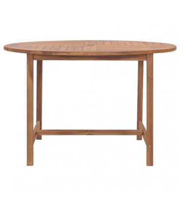 vidaXL Garden Dining Table Ø110x75 cm Solid Wood Teak