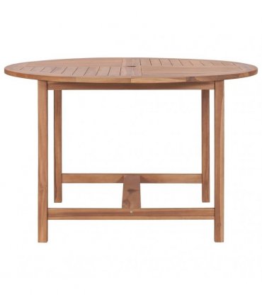 vidaXL Garden Dining Table Ø110x75 cm Solid Wood Teak