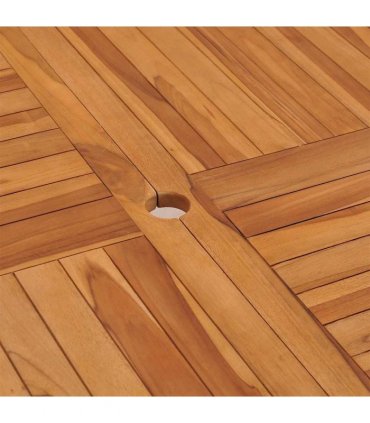 vidaXL Garden Dining Table 110x110x75 cm Solid Wood Teak