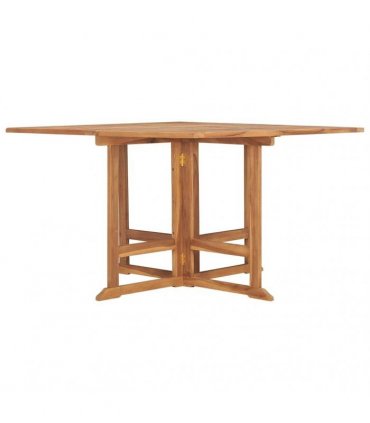 vidaXL Folding Garden Dining Table 110x110x75 cm Solid Wood Teak
