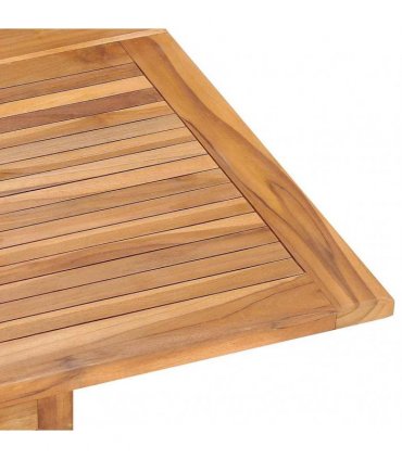 vidaXL Folding Garden Dining Table 110x110x75 cm Solid Wood Teak