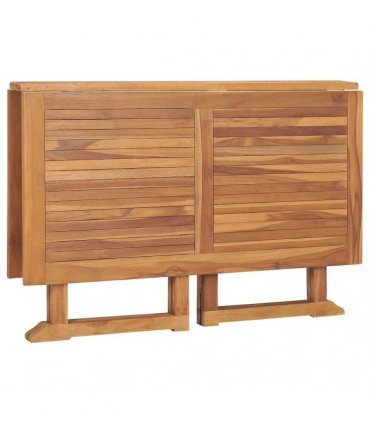 vidaXL Folding Garden Dining Table 110x110x75 cm Solid Wood Teak