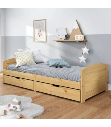 vidaXL Day Bed with 2 Drawers without Mattress "IRUN" 90x200 cm
