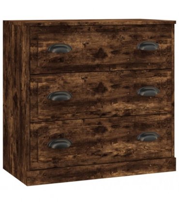 vidaXL Sideboards 3 pcs Smoked Oak Engineered Wood