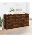 vidaXL Sideboards 2 pcs Smoked Oak Engineered Wood