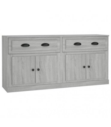 vidaXL Sideboards 2 pcs Grey Sonoma Engineered Wood