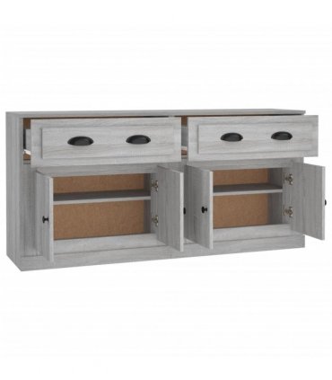 vidaXL Sideboards 2 pcs Grey Sonoma Engineered Wood