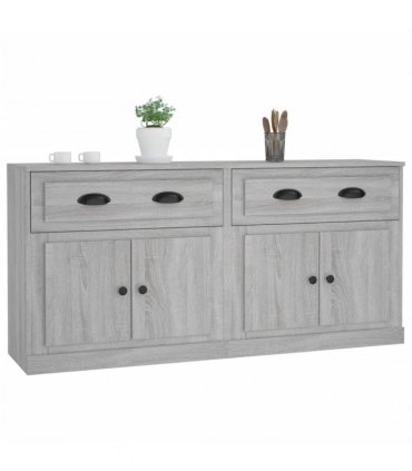 vidaXL Sideboards 2 pcs Grey Sonoma Engineered Wood