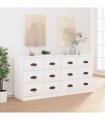 vidaXL Sideboards 2 pcs White Engineered Wood