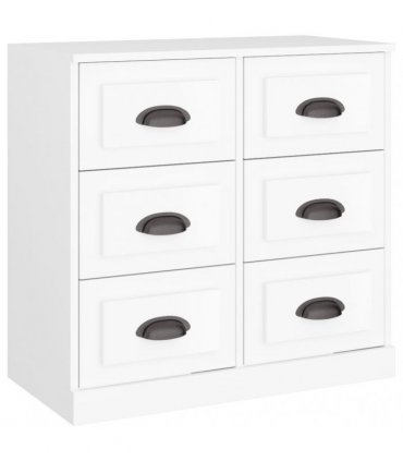 vidaXL Sideboards 2 pcs White Engineered Wood