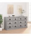 vidaXL Sideboards 2 pcs Grey Sonoma Engineered Wood